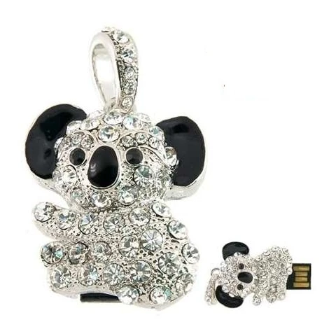 

100% Real Capacity Crystal Animal USB Flash Drive 64GB Jewelry Kara Necklace 8/16/32GB Memory Card Stick Pen Gift Pendrive 32GB