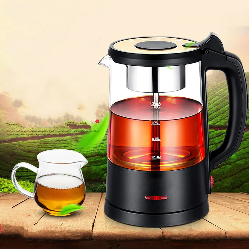 Black tea brewed machine glass automatic steam boiling pu 'er flower teapot insulation/electric kettle Black tea brewed machine glass automatic steam boiling pu 'er flower teapot insulation/electric kettle