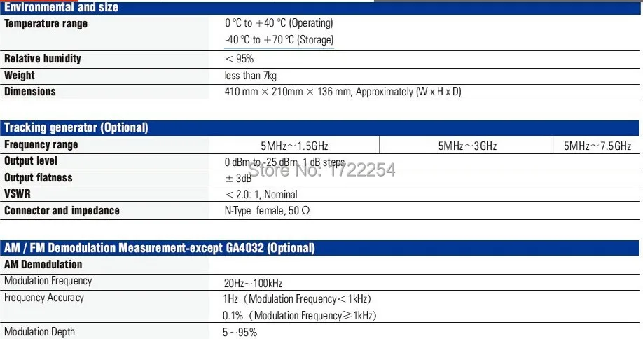 ATTEN GA4033+ TG 9 кГц~ 3 ГГц цифровой анализатор спектра анализатор частоты с отслеживанием генератора