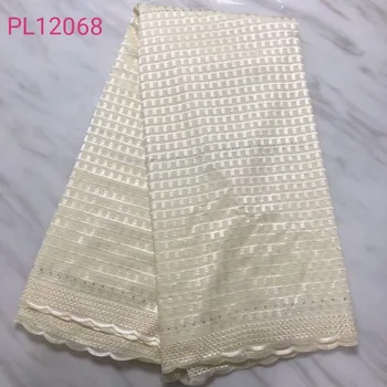 

High Quality Nigerian Tulle Lace Material Swiss Cotton Lace French Net Lace Fabric African Nigeria Lace Fabric 2018 With Stones