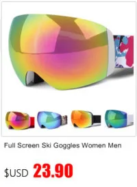 Зимние лыжные очки двухслойные UV400 Анти-туман большой сферическое зеркало маска для катания на лыжах очки Для мужчин Для женщин зимние очки для сноуборда+ коробка