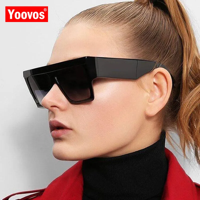 

Yoovos 2019 New Square Sunglasses Women Men Big Frame Fashion Retro Mirror Sun Glasses Brand Vintage Lunette De Soleil Femme