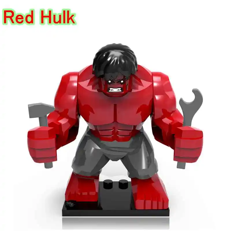

Single Big Size XH163 Marvel Series Red Hulk Avengers Legoing Buildings Blocks Marvel Model Toys & Hobbies Super Heroes Children