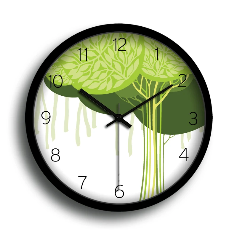 

Spring Tree Kitchen Quartz Wall Clocks Silent Movement Round Clock Modern Design Living Room Bedroom Art Home Decor 1pc