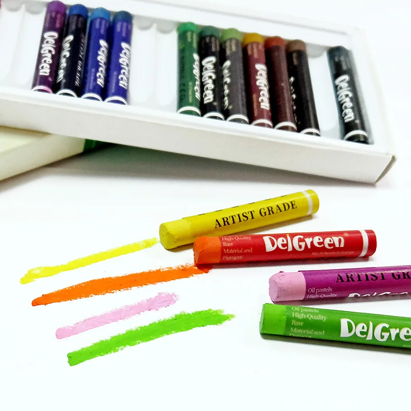 Тяжелый цвет масляной живописи мини-набор 24 цвета дети могут мыть цветной яркий мягкий карандаш офисные школьные принадлежности нетоксичные
