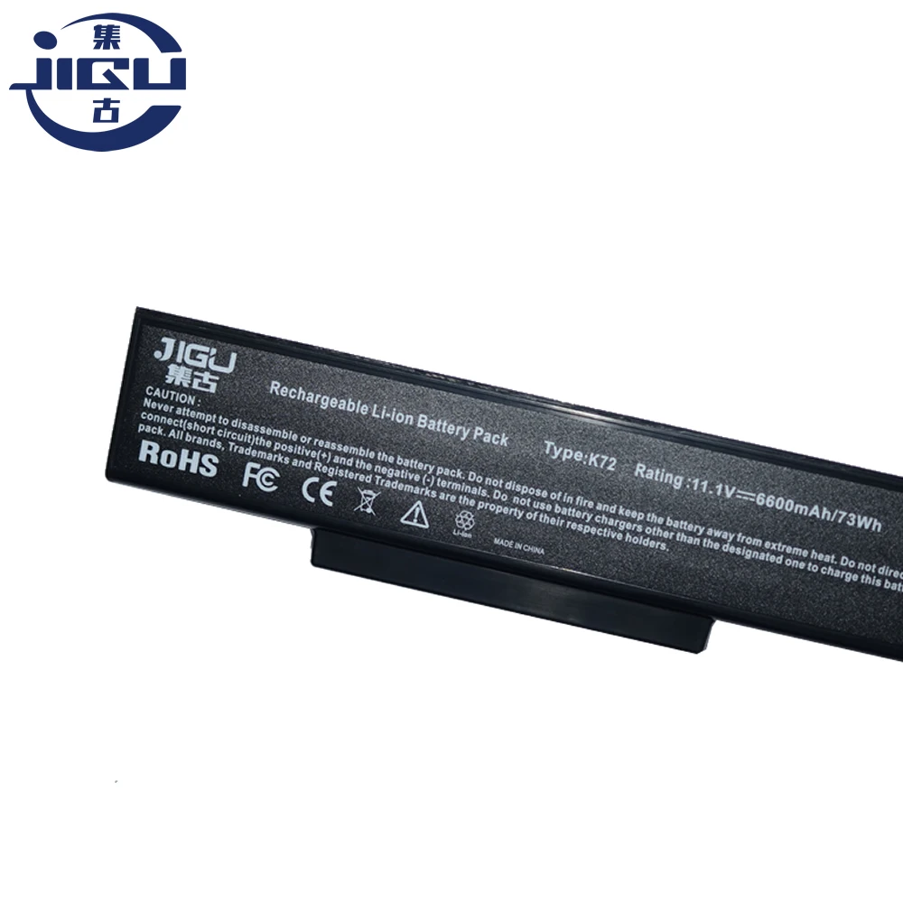 JIGU 9 ячеек Аккумулятор для ноутбука Asus A72 A72D A72DR A72J K72 K72D K72F K72J K72JA A32 K72S|laptop battery|battery