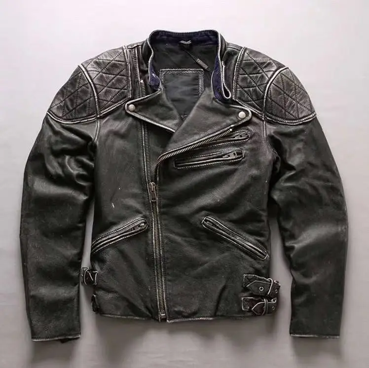 70% OFF New arrival 2016 men's clothing sheep skin motor biker leather jacket male genuine suede jacket