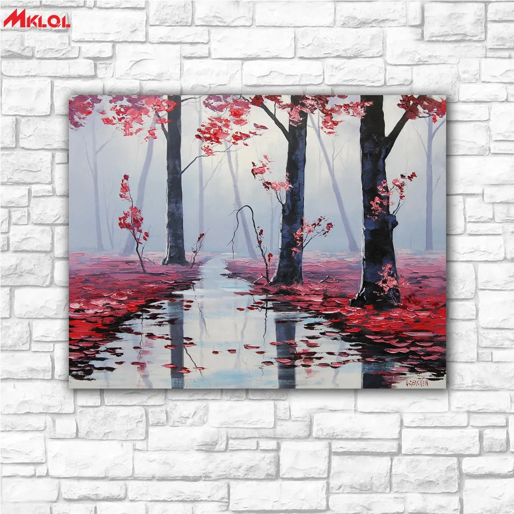 wall Art Tree and streams Scenery painting Painting For Living Room