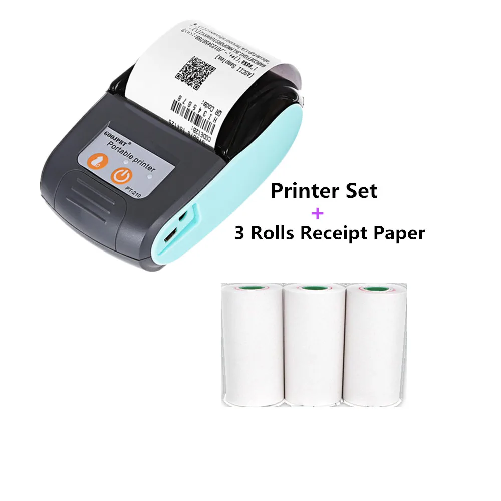 GOOJPRT Pos мини мобильный Термальный чековый принтер карманный беспроводной принтер Bluetooth для Android iOS телефон Поддержка ESC/POS