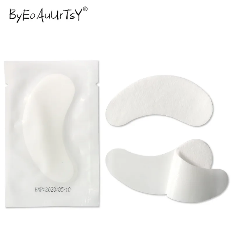 White pearlized 50 пар патчей для глаз для наращивания ресниц кончики для глаз наклейка без ворса гелевая пластырь для наращивания ресниц подушечки для глаз инструменты для макияжа - Длина: White pearlized