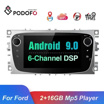 

Podofo Car Multimedia DVD player Android 9.0 2 Din GPS Autoradio For Ford Focus Mondeo Kuga C-MAX S-MAX Galaxy Bluetooth Stereo