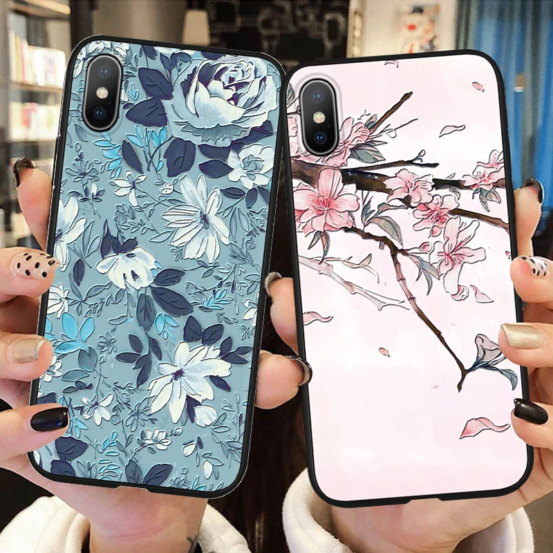 

Case For Huawei Mate 20 10 P30 P20 Lite Pro Case For Huawei P Smart 2019 P8 P10 P9 Lite mini 2017 TPU Coque 3D Relief Flower