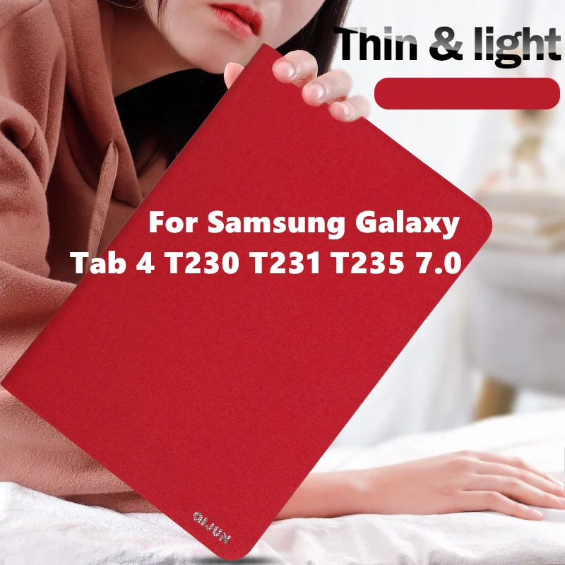 Чехол-книжка из искусственной кожи для Samsung Galaxy Tab 4 7 0 T230 T231 T235 дюймов с подставкой