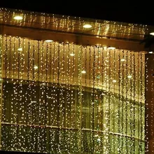 300 светодиодный 3 м* 3 м занавески гирлянды садовые лампы Рождественские рождественские сосульки рождественские украшения для свадебной вечеринки AC110V-220V