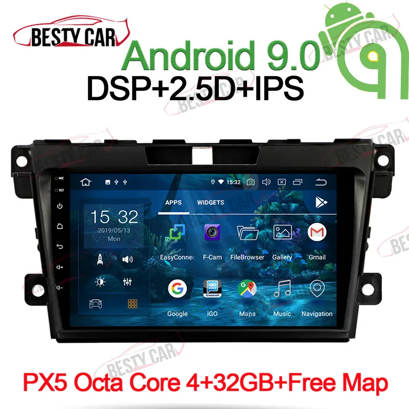 9 &quotAndroid 0 автомобильный мультимедийный плеер стерео радио для Mazda CX7 CX 7 2008 ~ 2013 2014