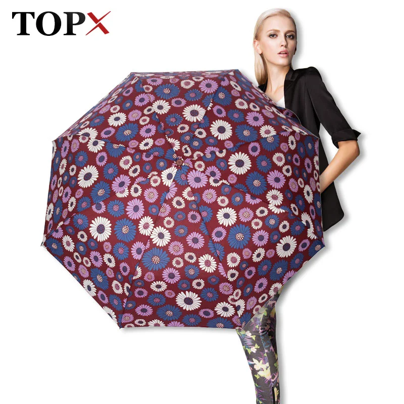 

Creative Flower Automatic Umbrella Rain Women Men 3Fold Light and Durable Strong Colourful Umbrellas Kids Rainy Sunny Wholesale