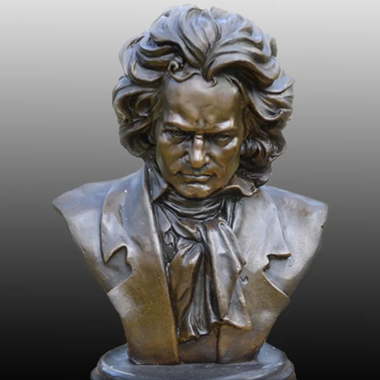 Beethoven bust BRASS like music composer pianist study hotel decoration
