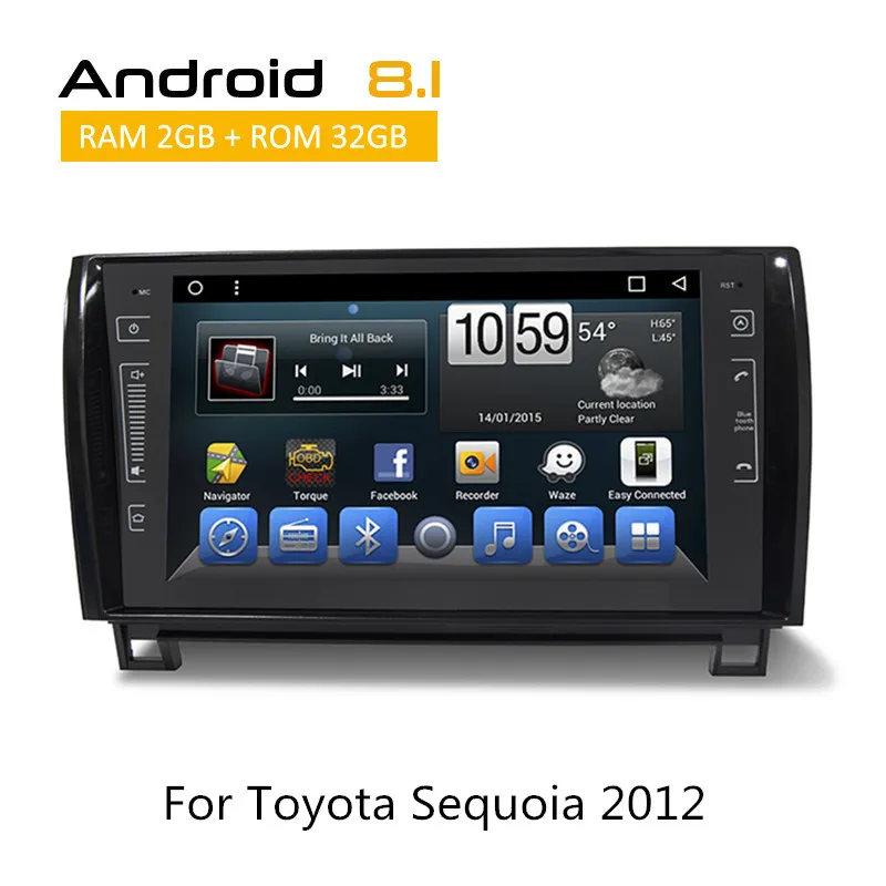 

Double Din Digital Car Radio Player For Toyota Sequoia 2012 GPS Navigation with 9.0 inch HD Touch Screen Bluetooth DVR TPMS