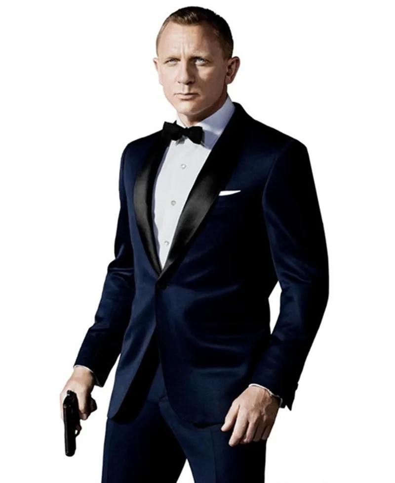 Мужской костюм homme mariage темно синий новейшая модель пальто брюки вдохновленный