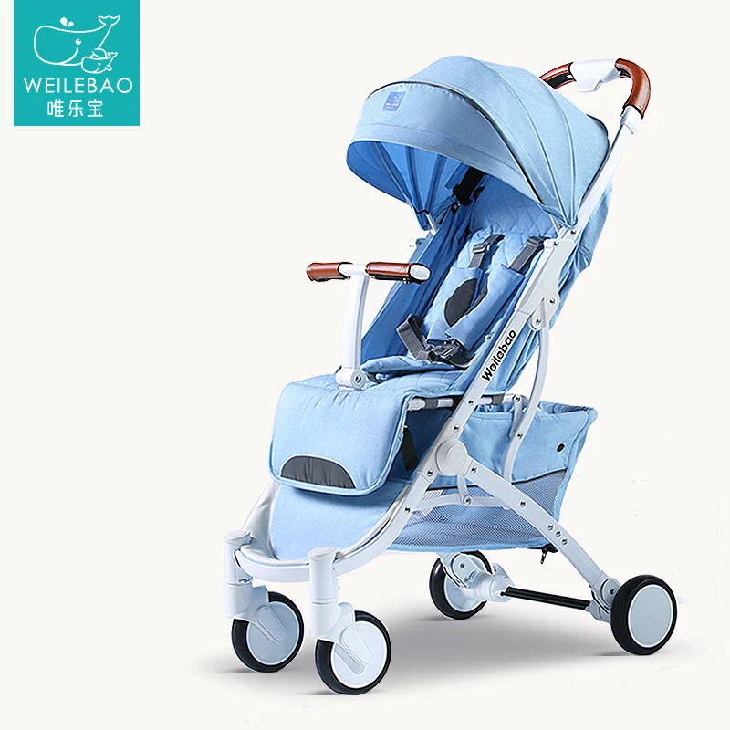 

WEILEBAO baby stroller folding portable trolley baby stroller ultra light High landscape stollers