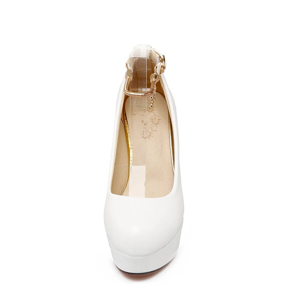 Doux rose Pompes Femmes Rose Rond Extrême blanc Couleur Bout Plate forme Boucle Talons 2018 Cristal Chaussures Avec Moonmeek Haute Noir Nouvelle aHOqOB
