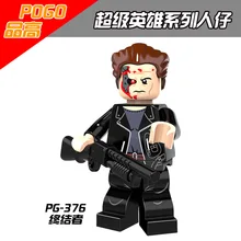 Одиночная PG376 Терминатор Стивен Роджерс Черная пантера, зимний солдат Супер Герои строительные блоки детский подарок игрушки