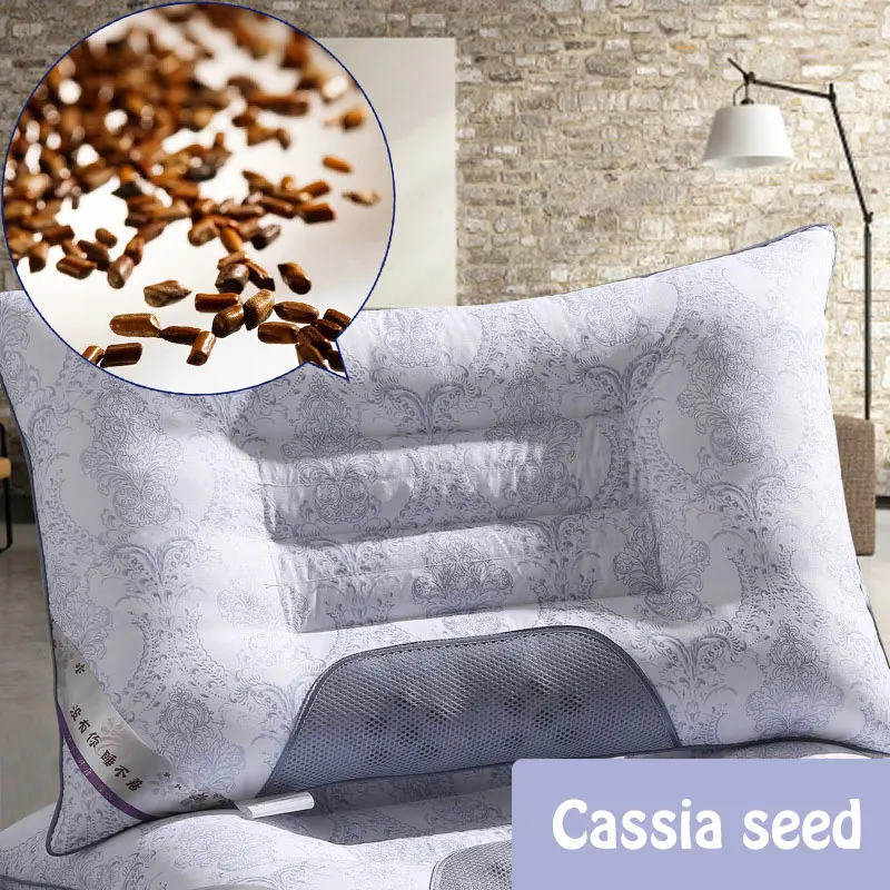 2Pcs Cassia Health Cervical Pillow Pearl Cotton Core Sleep Repair Neck Orthopedic Magnetic Care Bedding Pillows | Дом и сад