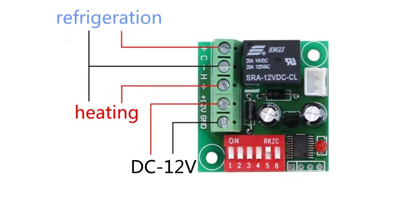 Xh-w1701adjustable переключатель контроля температуры с высокой точностью DC12V тепловыделение нагрева Переключатель Регулятор температуры