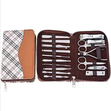 18 в 1 шт инструментов для ногтей комплект для стрижки, уход за ногтями Набор, педикюр, ножницы, пинцет, Ножи уха Палочки универсальный набор маникюрных инструментов