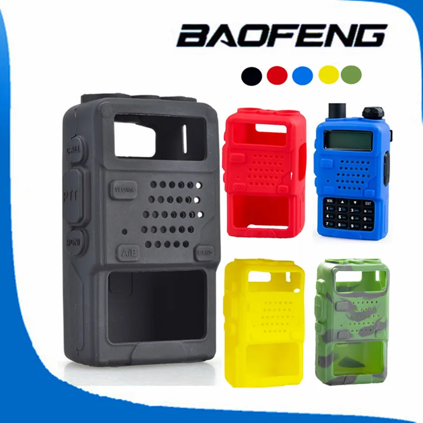 

BAOFENG UV-5R Rubber cover For Two Way Radio Baofeng UV5R UV-5RA UV-5RB UV-5RE Silicone cover Walkie Talkie CB radio