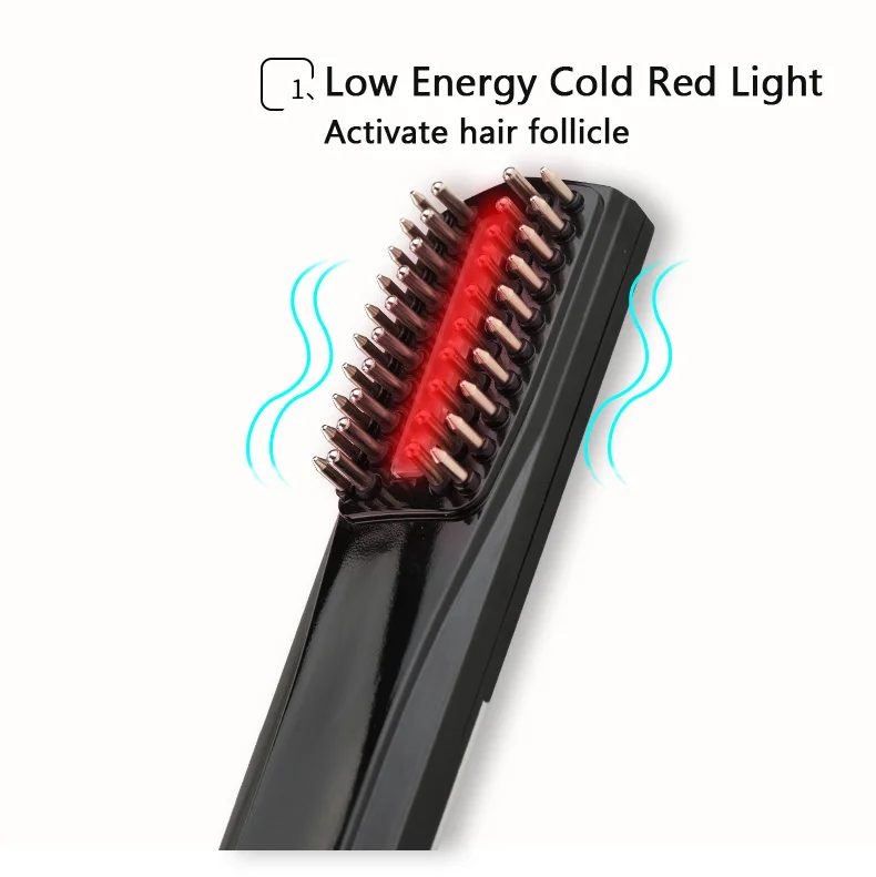 Pente de Massagem Evitar a Perda de Cabelo Promover o Crescimento do Cabelo Elétrica Vibração Massageador Massagem Couro Cabeludo Luz Vermelha Simular Folículo 23 Cheap Cabeça de Massagem Massagem Instrumento