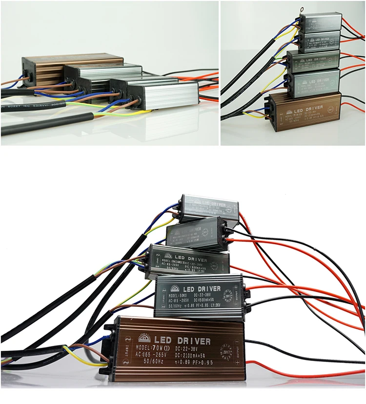 Светодиодный драйвер 10 Вт 20 Вт 30 Вт 50 Вт 70 Вт преобразования AC85-265V для DC22-38V без мерцания светодиодный драйвер "сделай сам" для потолочные светильник Точечный светильник IP67 Водонепроницаемый