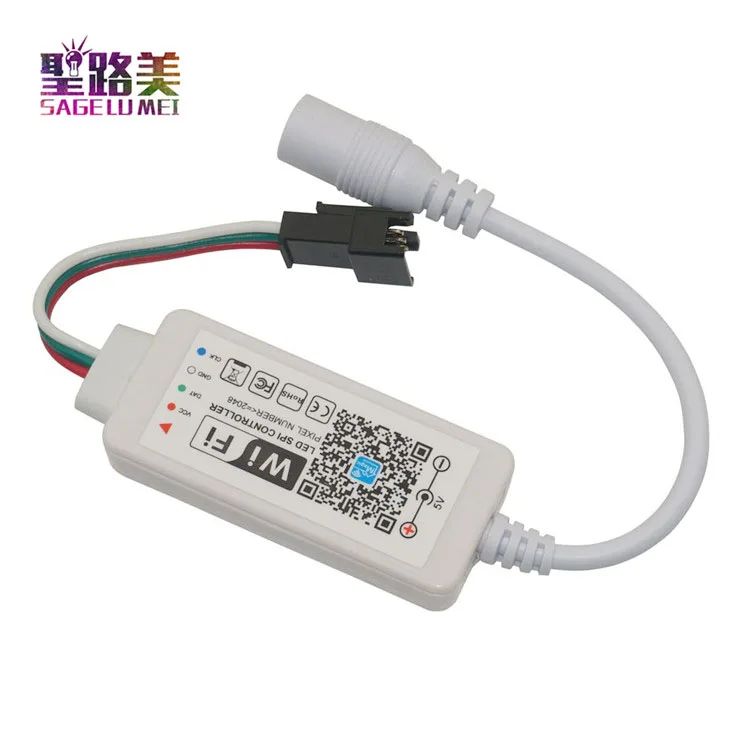 DC5V-24V светодиодный контроллер SPI DC12V WS2811 SK6812 2812 1903ic Пиксельная адресация Миниатюрный Wi-Fi контроллер Magic Home приложение телефон Управление