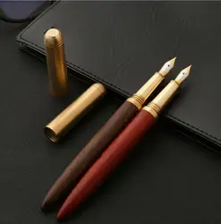 1 шт роскошь дерево чернила с перьевой ручкой перьевая ручка 0,7mm Офис Бизнес канцелярский подарок; ручка для Для мужчин Для женщин