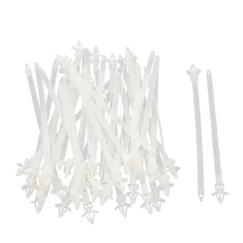 

uxcell a16122800ux1179 40Pcs 7mm x 178mm Plastic Adjustable Self-Locking Cable Ties Zip Wire Fastener White, 40 Pack