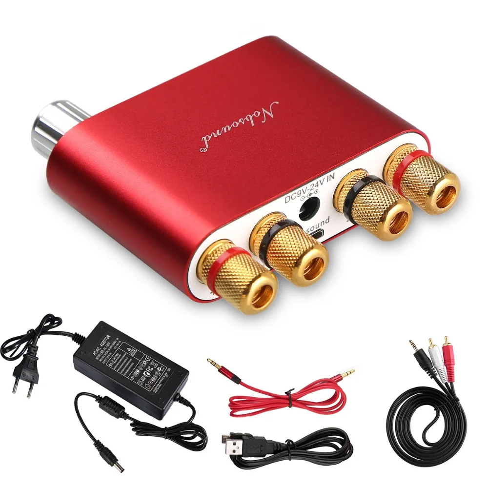

2018 Lastest Nobsound NS-10G TPA3116 Bluetooth 4.0 Mini Digital Amplifier Stereo HiFi Home Audio Power Amp 100W Red