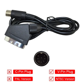 

2 PCS High quality V-Pin Plug cable for NTSC US Scart Cable Audio Video AV Cable for SEGA Mega Drive for Genesis 1