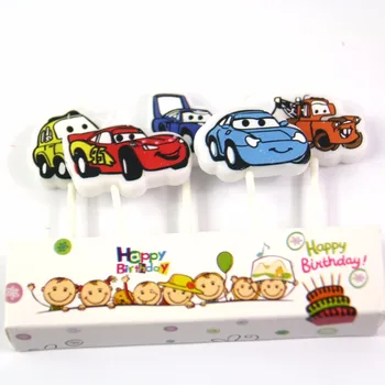 

Cartoon Cars 5pcs/set Cake Candles Cartoon Party Candles Kids Birthday Party Decoration Cake Topper Party Supplies