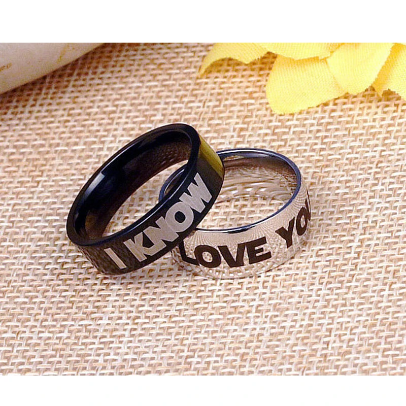 Titanium Steel Jewelry Ring i love you i know Couples