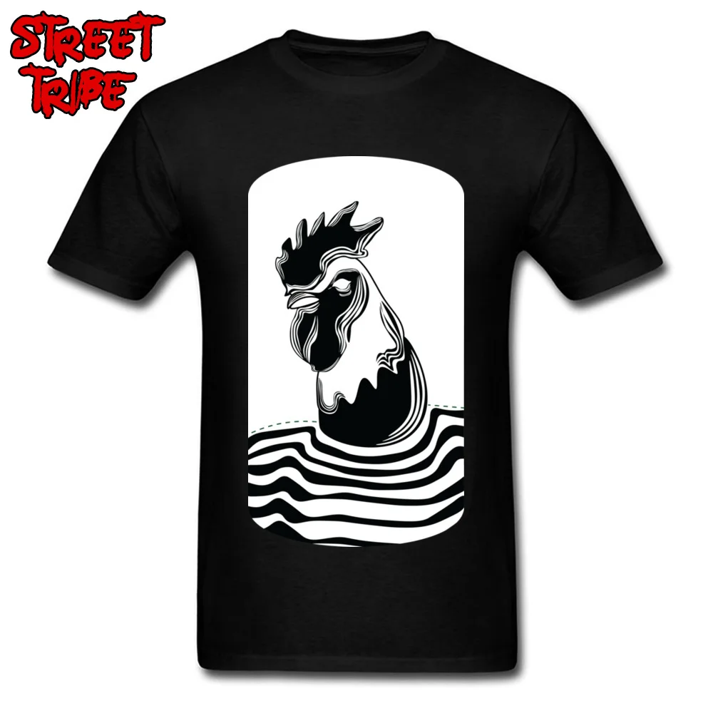 O Neck Rooster medallion Pure Cotton Men T Shirt Design Short Sleeve Tops Shirts Designer Comics Sweatshirts Drop Shipping Rooster medallion black
