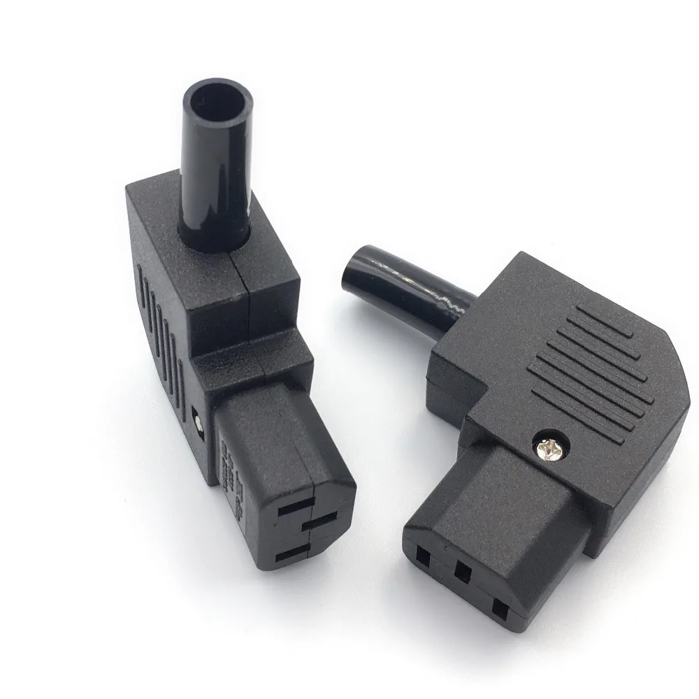 

IEC C13 Left Angle Rewirable Horizontal Connector 125V-250V C13 90 Degree Plug,1pcs