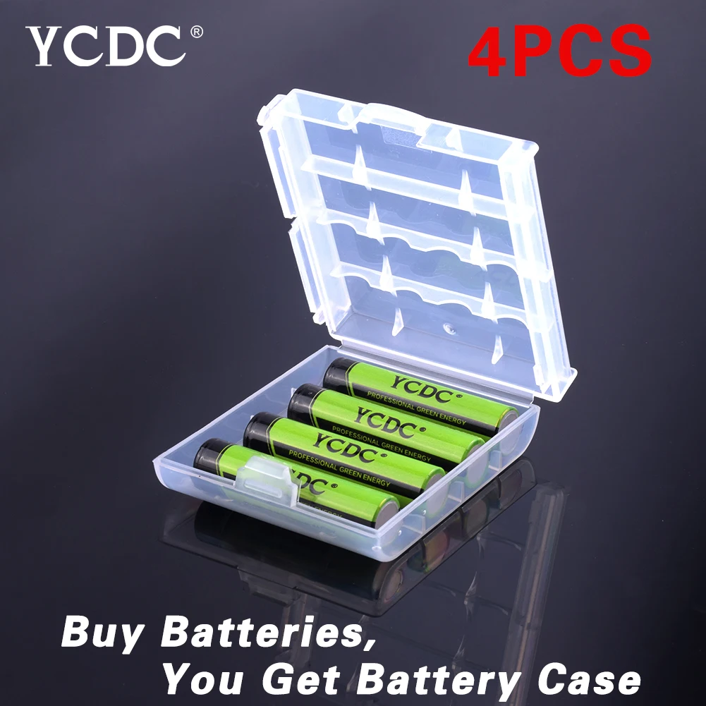 YCDC горячий! 4 шт. 1 2 в AAA 1000 мАч ni mh аккумуляторная батарея с батареей Helder Box