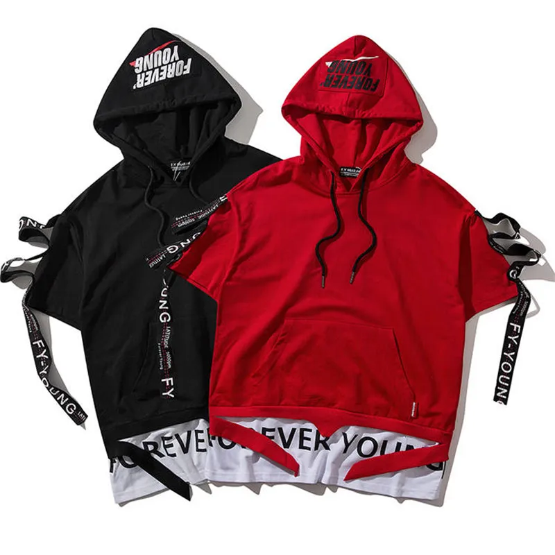 

T-shirt Men Casual Shirts Harajuku Cotton Long Sleeve Punk T Shirt Fashion Tops Tees Summer Korean Hip Hop Tshirt Streetwear