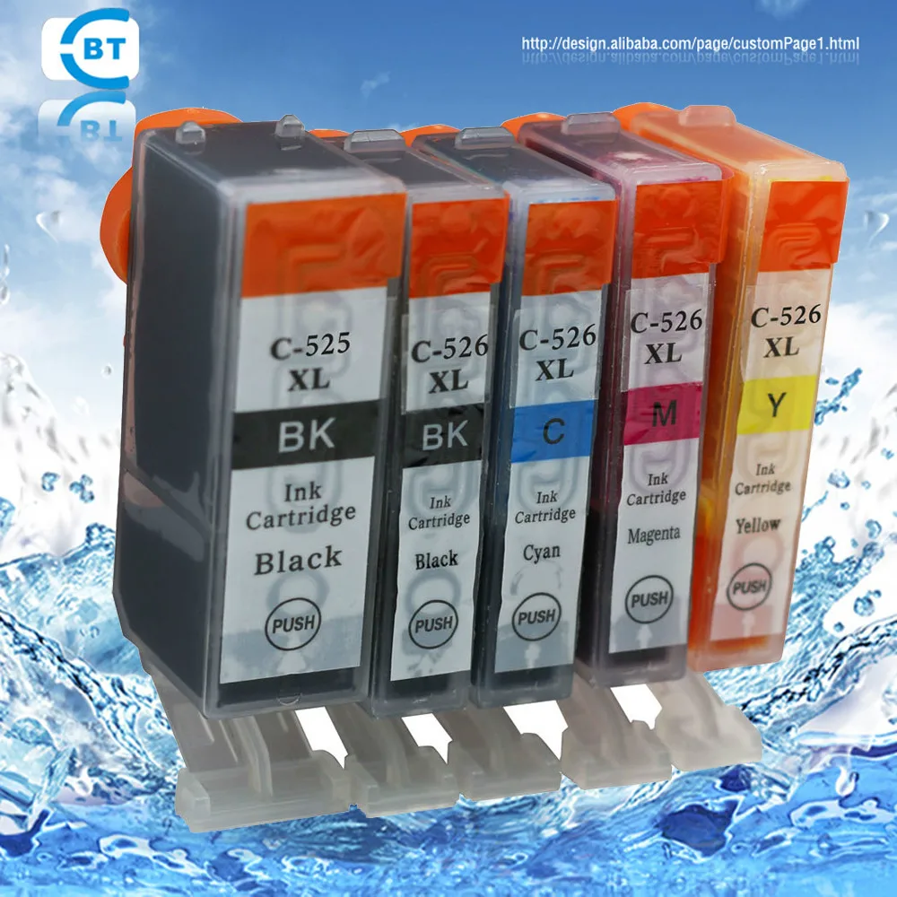 

5pcs compatible canon pgi525 cli526 ink cartridge for canon ip4950 printer