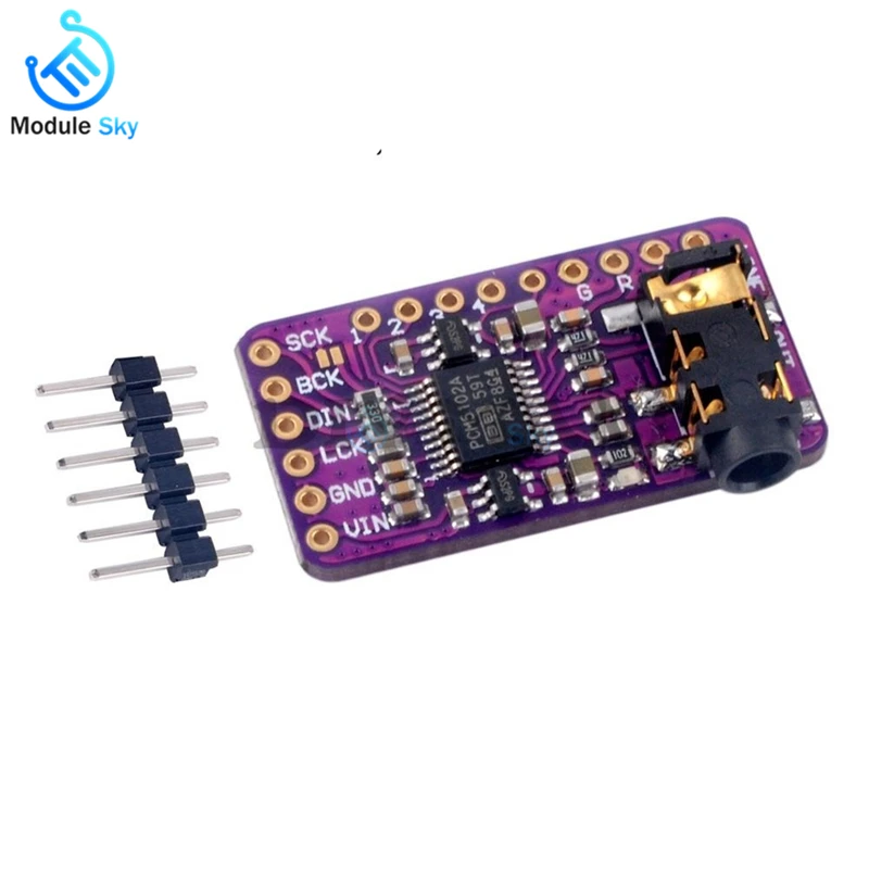Интерфейс I2S PCM5102 ЦАП Декодер GY-PCM5102 I2S плеер модуль для Raspberry Pi