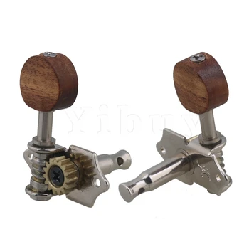 

Yibuy Zinc Alloy Wood Material 2R2L Tuning Head Tuners for 4 String Ukulele