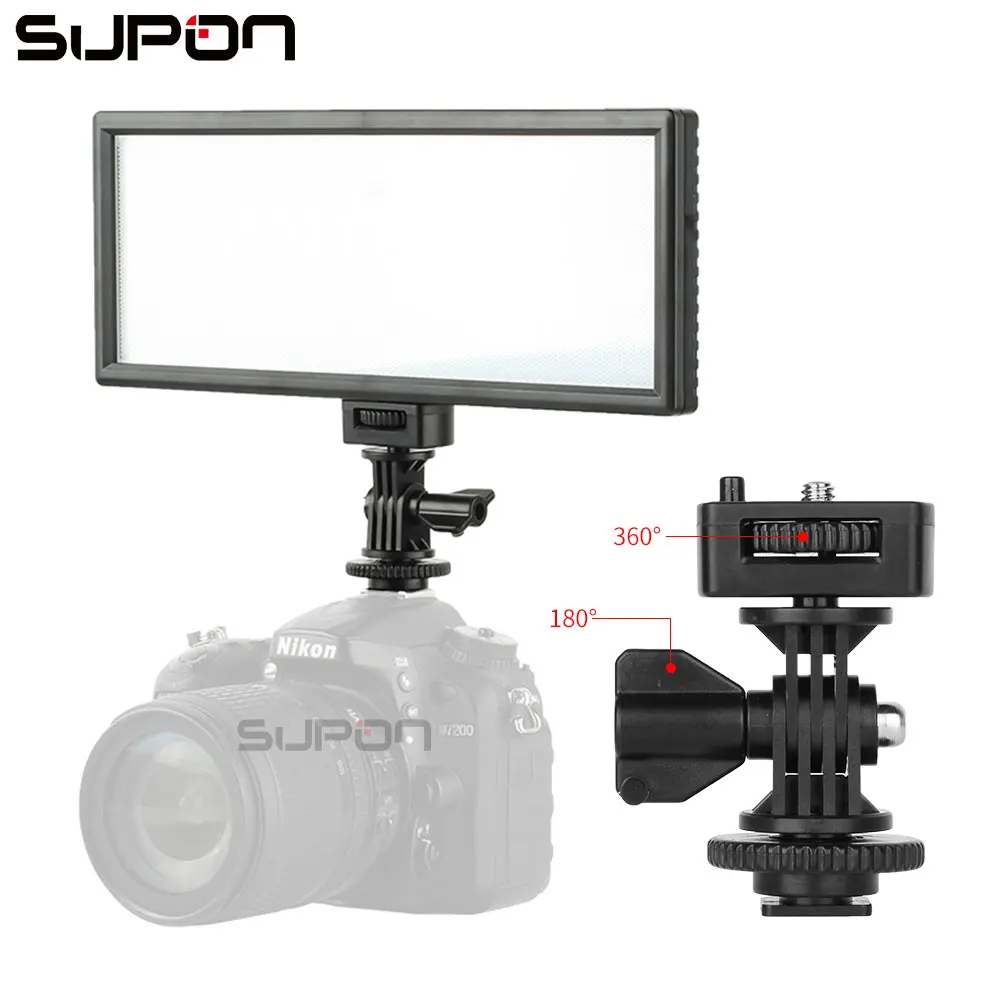 

SUPON L132T LED On-Camera Video Light Ultra Thin LCD Bi-Color & Dimmable Photo Studio LED Lighting Lamp Panel for Photography