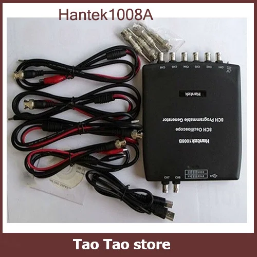 free shipping Hantek1008A 8CH PC Oscilloscope/DAQ/8CH Generator 2.4MSa/s 12bits 10mV/div to 5V/div input sensitivity 1008A | Инструменты