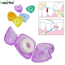 Beurha 50 м портативная зубная нить Уход за полостью рта очиститель зубов с коробкой практичные гигиенические принадлежности уход за полостью рта цвет случайный
