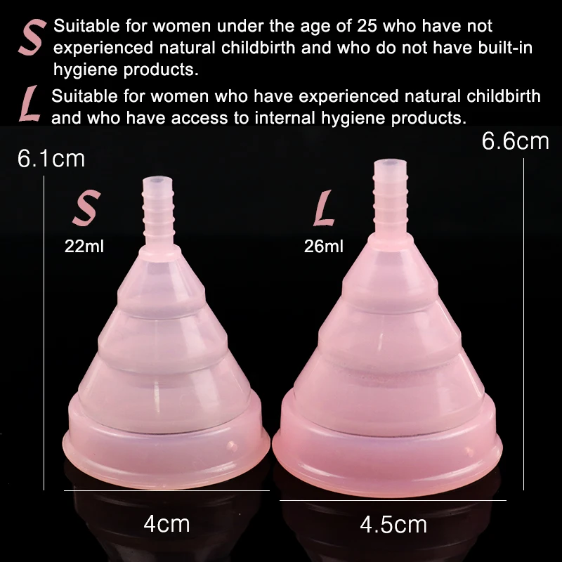 Складные менструальные чашки силиконовый для использования в медицине период стаканчик альтернативные тампоны гигиенические прокладки уход за влагалищем женские гигиенические продукты